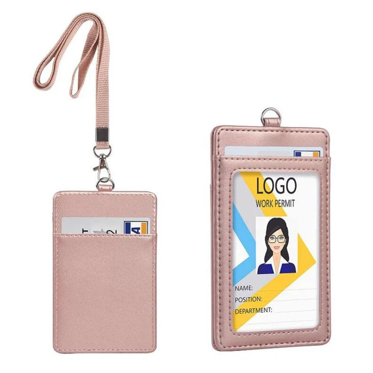 Pink Leather Name Badge card holder Pink Leather Name Badge card holder