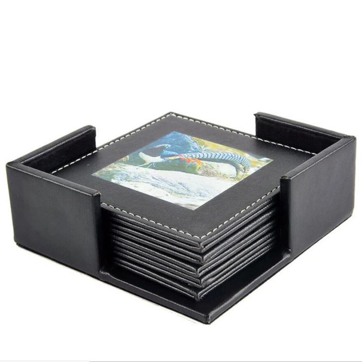 Printing Leather Cup Coaster