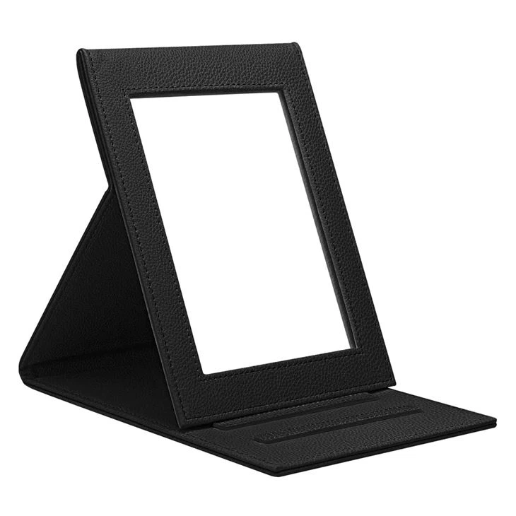 Pocket Faux Leather Mirror