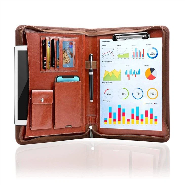 Business Leather Portfolio Folder